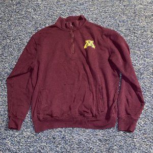 Unisex Comfy Maroon Quarter-Zip Sweatshirt